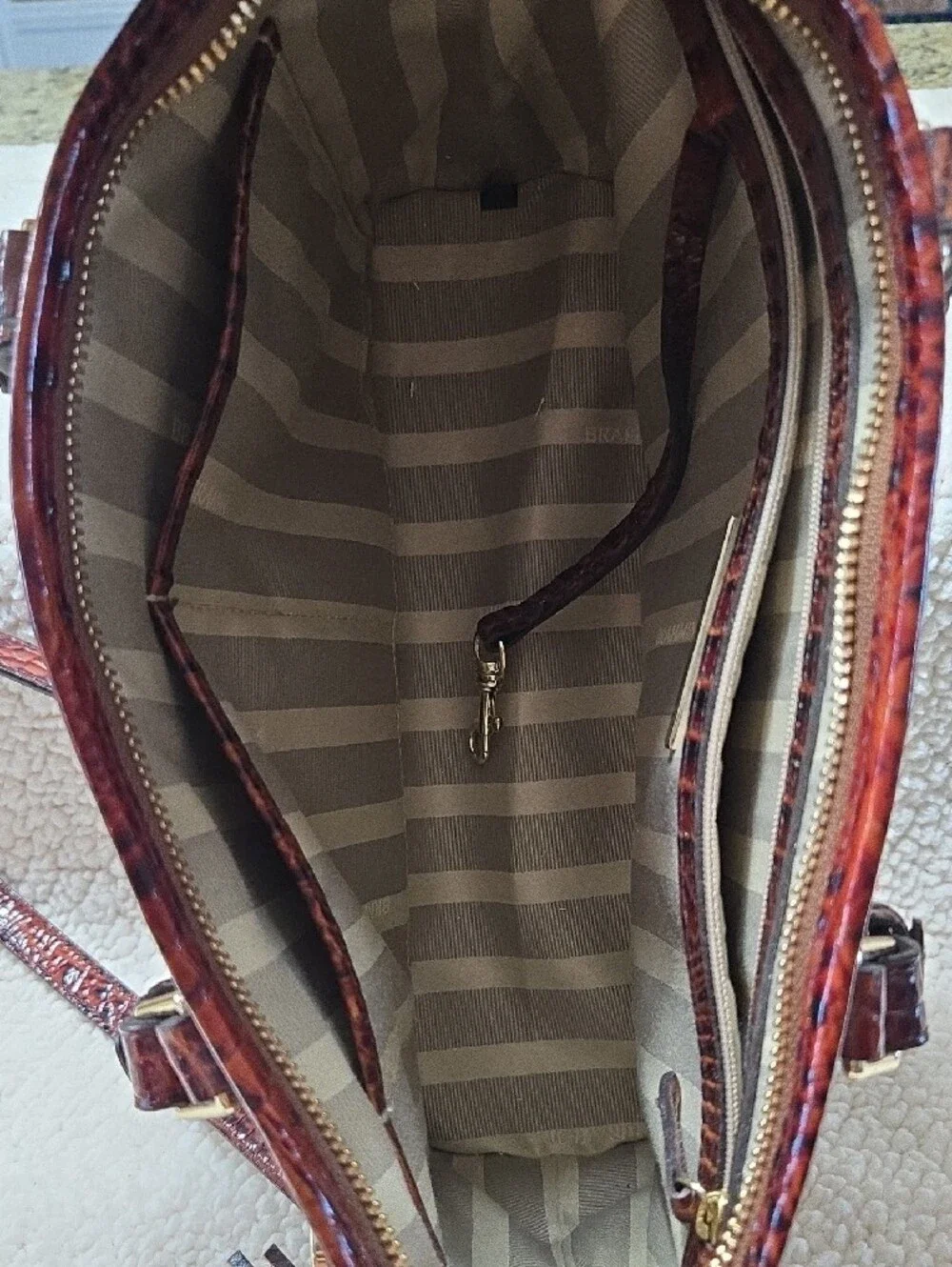 Brahmin Mini Asher in Pecan Two Tone